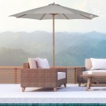 Sonnenschirm beige/braun