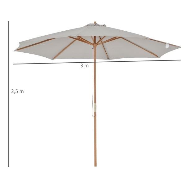 Sonnenschirm beige/braun